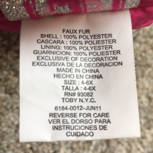 Furry Vest...size 4-6x - Picture 3 of 3